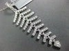 ESTATE LARGE .65CT DIAMOND 18KT WHITE GOLD 3D FLEXIBLE LEAF FUN LOVE PENDANT