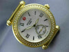 LARGE MICHELE CABER .58CT DIAMOND MOTHER OF PEARL STAINLESS STEEL CHEETAH WATCH