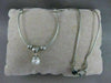 ESTATE 7MM SOUTH SEA PEARL 14K WHITE GOLD HEART NECKLACE 16.50" INCH ITALY 21700