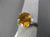 ESTATE 5.24CTW DIAMOND & AAA EXTRA FACET CITRINE 14KT WHITE GOLD ENGAGEMENT RING