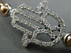 ESTATE 1CT DIAMOND 14KT WHITE & ROSE GOLD CHAMSA LUCKY FLEXIBLE ITALIAN BRACELET