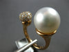 LARGE .77CT DIAMOND & AAA SOUTH SEA PEARL 18KT ROSE GOLD 3D DOME SHAPE FUN RING