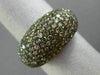 ESTATE LARGE 3.68CT FANCY MULTI COLOR DIAMOND 18K ROSE GOLD 3D FILIGREE FUN RING