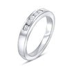 .20CT DIAMOND 14KT WHITE GOLD CLASSIC 5 STONE CHANNEL WEDDING ANNIVERSARY RING
