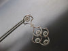 ESTATE LARGE 2.97CT DANCING DIAMOND 14KT WHITE GOLD 3D FUN HANGING EARRINGS