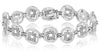 ESTATE 1.0CT DIAMOND 14KT WHITE GOLD ROUND MULTI SQUARE ETERNITY TENNIS BRACELET