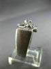 ANTIQUE WIDE .34CT DIAMOND 14K WHITE GOLD FLOWER FILIGREE ANNIVERSARY RING 26178