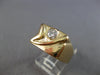 LARGE .35CT DIAMOND 14K YELLOW GOLD SOLITAIRE ROUND BEZEL SQUARE MENS RING 28153