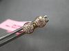 ESTATE .33CT DIAMOND 18KT ROSE GOLD BEZEL CLUSTER CIRCULAR FLOWER STUD EARRINGS
