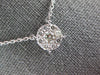 ESTATE .84CT DIAMOND 14KT WHITE GOLD SOLITAIRE FLOWER BY THE YARD LOVE NECKLACE