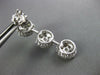 LARGE 4.0CT DIAMOND 14K WHITE GOLD MULTI FLOWER CLUSTER JOURNEY HANGING EARRINGS