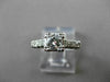 ANTIQUE WIDE .62CT ROUND DIAMOND PLATINUM FISHTAIL ENGAGEMENT RING #23370