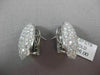 ESTATE LARGE 7.07CTW DIAMOND 18KT WHITE GOLD OVAL FILIGREE PAVE CLIP ON EARRINGS