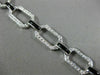 ESTATE LARGE 1.45CT DIAMOND & AAA ONYX 18KT WHITE GOLD 3D OCTAGON LINK BRACELET