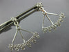 ESTATE .94CT DIAMOND 18KT WHITE GOLD CLASSIC CROWN JACKET HANGING EARRING SET