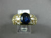 ESTATE LARGE 5.32CT DIAMOND & AAA SAPPHIRE 18KT YELLOW GOLD 3D ANNIVERSARY RING