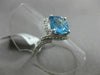 ESTATE 2.72CT DIAMOND & AAA BLUE TOPAZ 14KT WHITE GOLD INFINITY SQUARE FUN RING