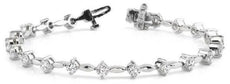 2.0CT DIAMOND 14KT WHITE GOLD CLASSIC ROUND BY THE YARD ETERNITY TENNIS BRACELET