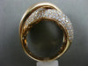 ESTATE LARGE 2.20CT DIAMOND 14KT ROSE GOLD MULTI ROW INFINITY SEMI ETERNITY RING