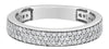 WIDE .45CT DIAMOND 14KT WHITE GOLD 3/4TH ETERNITY PAVE WEDDING ANNIVERSARY RING