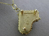 ANTIQUE LARGE .52CT MULTI GEM 14K YELLOW GOLD HANDCRAFTED PIANO PENDANT #26439