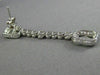 ESTATE .91CT DIAMOND 18KT WHITE GOLD RECTANGULAR MILGRAIN STAR HANGING EARRINGS