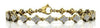 ESTATE 2.72CT DIAMOND 14KT YELLOW GOLD 3D MULTI FLOWER LOVE TENNIS BRACELET