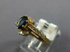 ESTATE .99CT DIAMOND & AAA SAPPHIRE 14K YELLOW GOLD OVAL & ROUND FRIENDSHIP RING