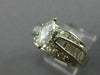EXTRA WIDE 1.45CT ROUND & BAGUETTE DIAMOND 14KT WHITE GOLD 3D ENGAGEMENT RING