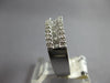 WIDE 1CT DIAMOND 18KT WHITE GOLD ROUND PRINCESS 3 ROW INVISIBLE ANNIVERSARY RING