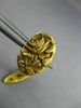 ESTATE 14KT YELLOW GOLD 3D CLASSIC FLOWER OPEN FILIGREE FLORAL MEN'S CUFFLINKS