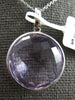 LARGE 14.57CT DIAMOND & AAA AMETHYST 14K WHITE GOLD ROUND BEZEL FLOATING PENDANT