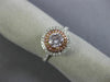 GIA 1.10CT WHITE & PINK DIAMOND 18KT WHITE & ROSE GOLD 3D HALO ENGAGEMENT RING
