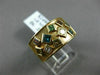 WIDE 1.50CT DIAMOND & MULTI COLOR GEM 14K YELLOW GOLD 3D ETOILE SQUARE RING 2276