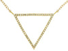 ESTATE .30CT DIAMOND 14KT YELLOW GOLD CLASSIC OPEN TRIANGULAR FUN LOVE NECKLACE