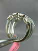 ESTATE LARGE 2.01CT DIAMOND 18KT WHITE GOLD 3D MULTI ROW SQUARE ANNIVERSARY RING