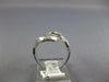 ESTATE LARGE .33CT DIAMOND 18KT WHITE GOLD 3D CLASSIC SWIRL FUN RING
