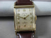 ANTIQUE 14KT YELLOW GOLD LORD ELGIN SQUARE MENS WATCH ABSOLUTELY AMAZING! #21575