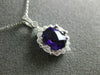 ESTATE 1.96CT DIAMOND & AAA AMETHYST 14K WHITE GOLD CUSHION CUT FILIGREE PENDANT