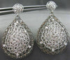 ESTATE EXTRA LARGE .36CT DIAMOND 14KT WHITE & BLACK GOLD WOVEN HANGING EARRINGS