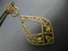 ESTATE LARGE 2.81CT WHITE & FANCY YELLOW DIAMOND 18K ROSE GOLD FILIGREE EARRINGS