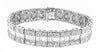 LARGE 22.73CT DIAMOND 18KT WHITE GOLD 3D ROUND & BAGUETTE CUFF TENNIS BRACELET