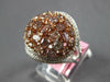 EXTRA LARGE 3.71CT WHITE & PINK DIAMOND 18KT WHITE & ROSE GOLD DOME SHAPE RING