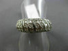 ESTATE WIDE 1.08CT DIAMOND 14KT WHITE GOLD WAVE SEMI ETERNITY ANNIVERSARY RING