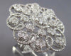 EXTRA LARGE 2.53CT DIAMOND 18KT WHITE GOLD MULTI FLOWER FILIGREE COCKTAIL RING