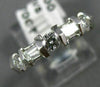 ESTATE .70CT ROUND & BAGUETTE DIAMOND 14KT WHITE GOLD ANNIVERSARY RING #18144