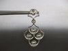ESTATE LARGE 2.97CT DANCING DIAMOND 14KT WHITE GOLD 3D FUN HANGING EARRINGS