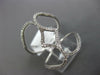 ESTATE LARGE .19CT DIAMOND 14KT WHITE GOLD 3D CLASSIC DOUBLE HEART FUN LOVE RING