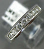 ESTATE .46CT DIAMOND 14KT WHITE GOLD 7 STONE CHANNEL SET ANNIVERSARY RING #14597