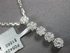 ESTATE 0.48CT DIAMOND 18KT WHITE GOLD MULTI FLOWER JOURNEY LOVE FLOATING PENDANT